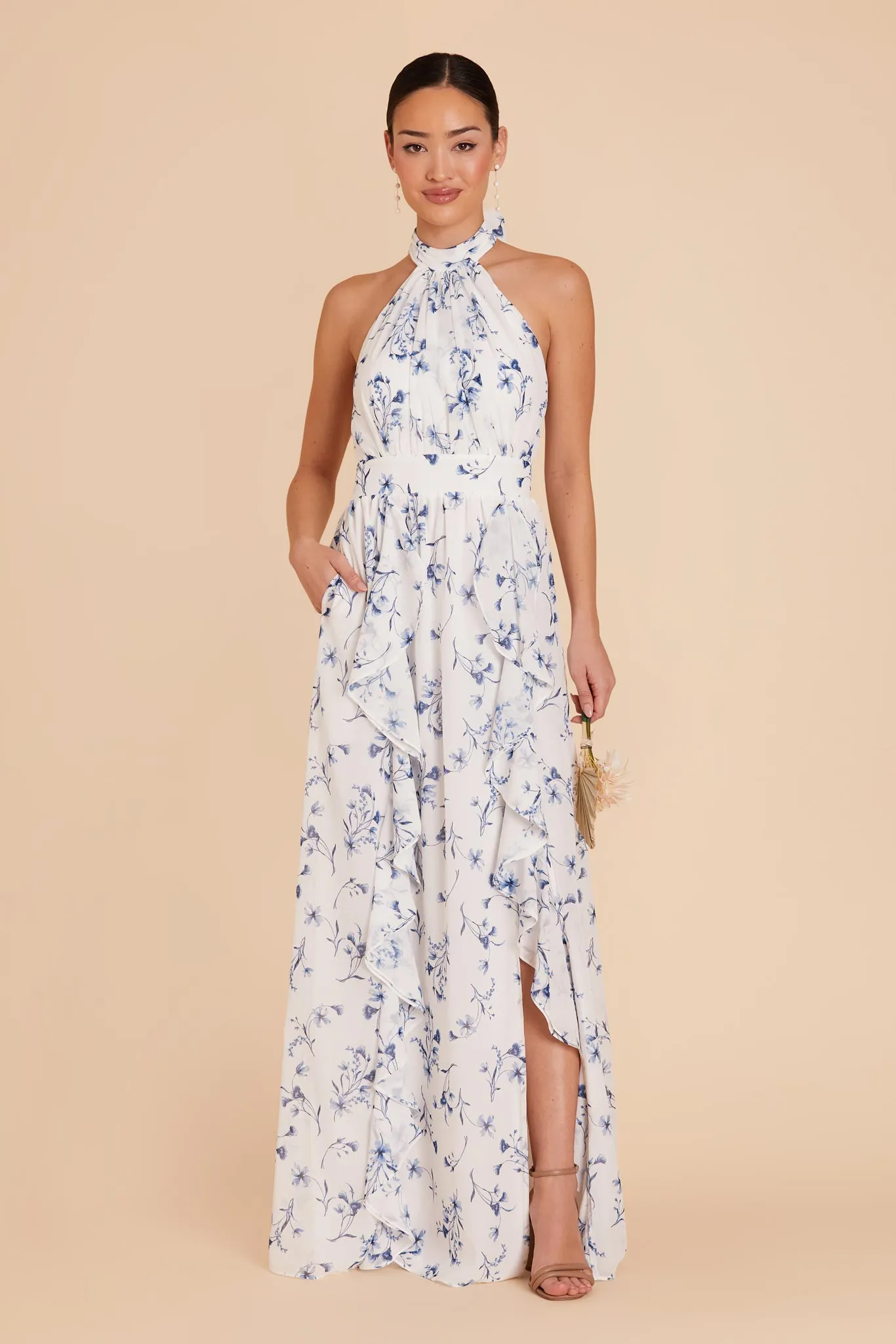 Joyce Chiffon Dress - Blue Le Fleur sold by Birdy Grey product image thumbnail 4