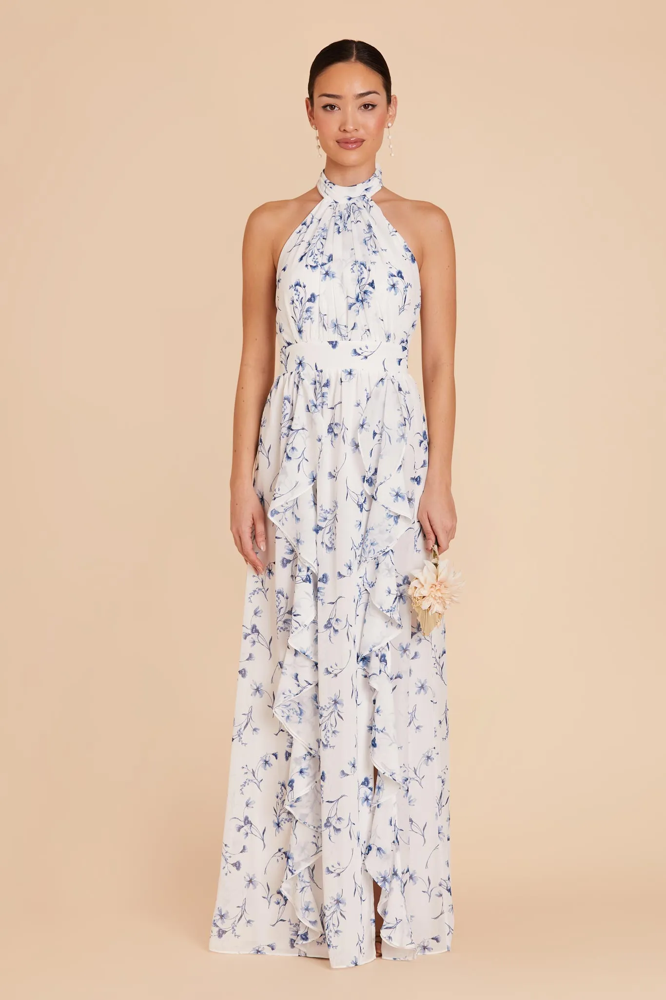 Joyce Chiffon Dress - Blue Le Fleur sold by Birdy Grey product image thumbnail 3
