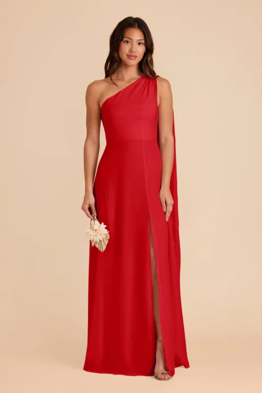 Melissa Chiffon Dress - Ruby Red sold by Birdy Grey