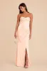 Carrie Matte Satin Dress - Peach Cream sold by Birdy Grey