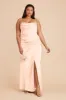 Carrie Matte Satin Dress - Peach Cream sold by Birdy Grey
