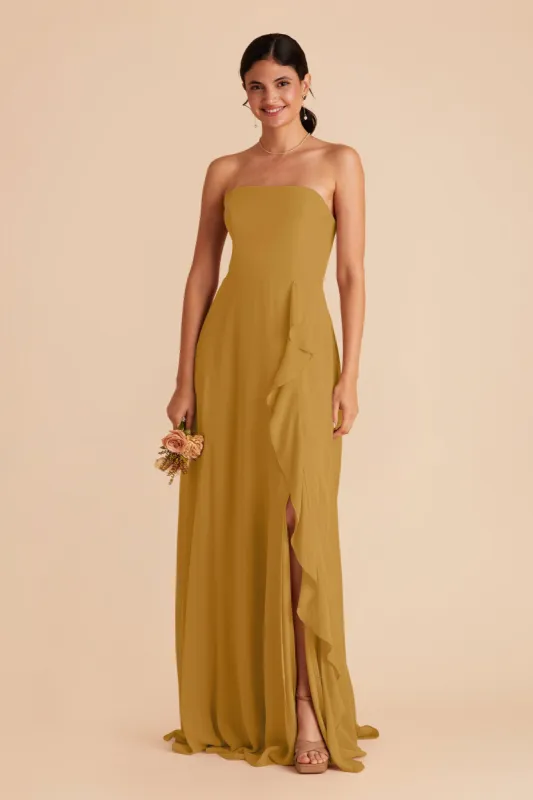 Winnie Convertible Chiffon Dress - Marigold sold by Birdy Grey