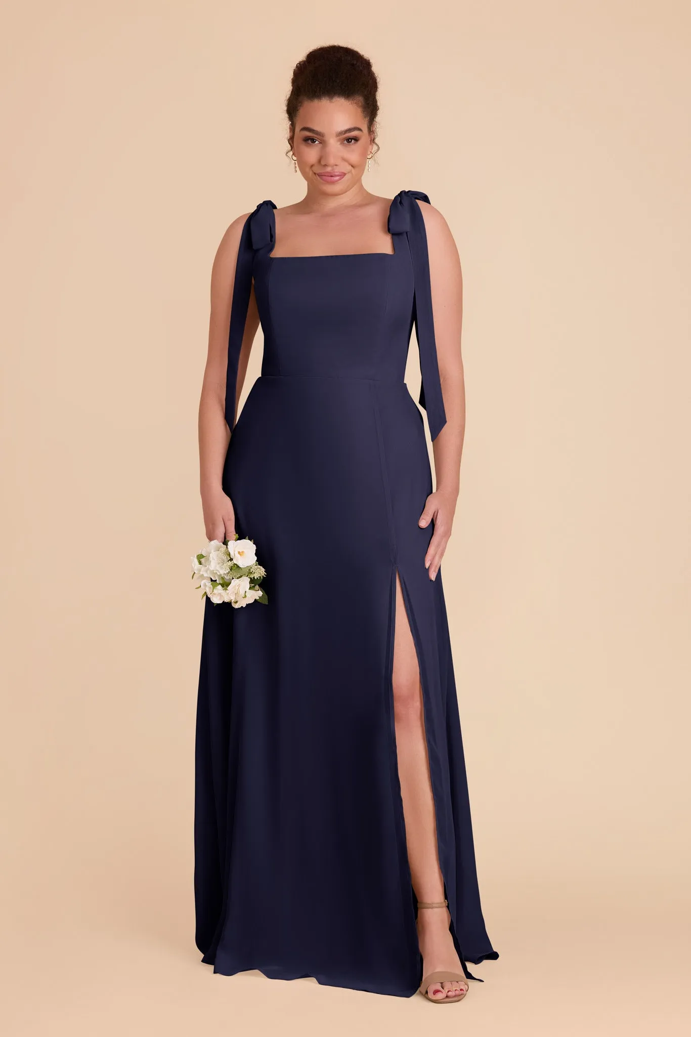 Alex Convertible Dress Chiffon - Navy sold by Birdy Grey product image thumbnail 2