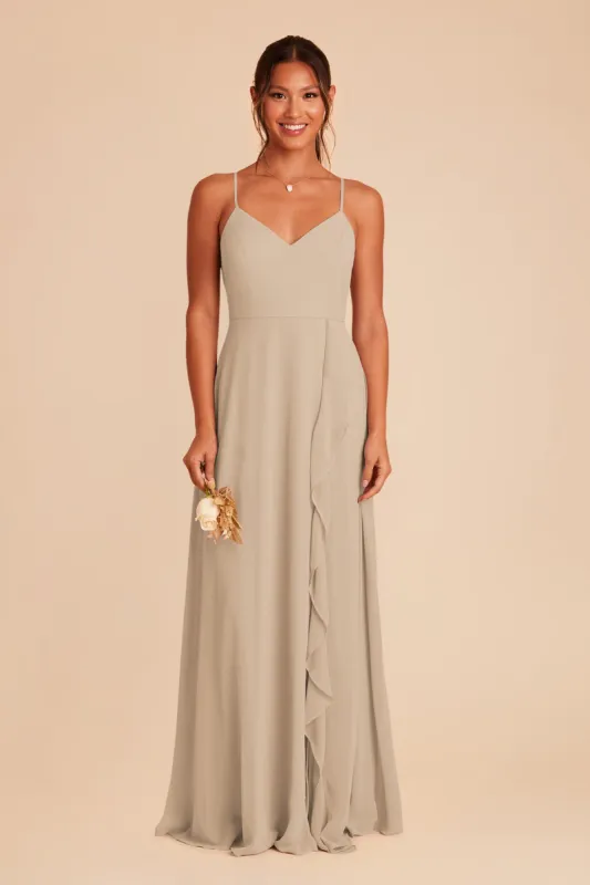 Theresa Chiffon Dress - Almond sold by Birdy Grey