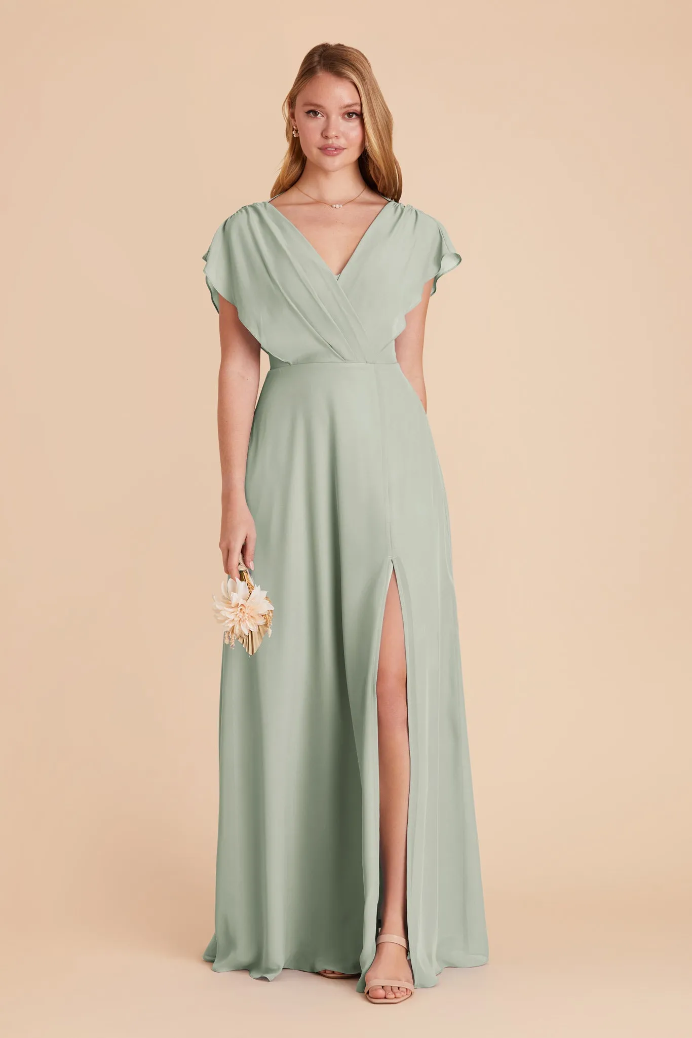 Violet Chiffon Dress - Sage sold by Birdy Grey product image thumbnail 4