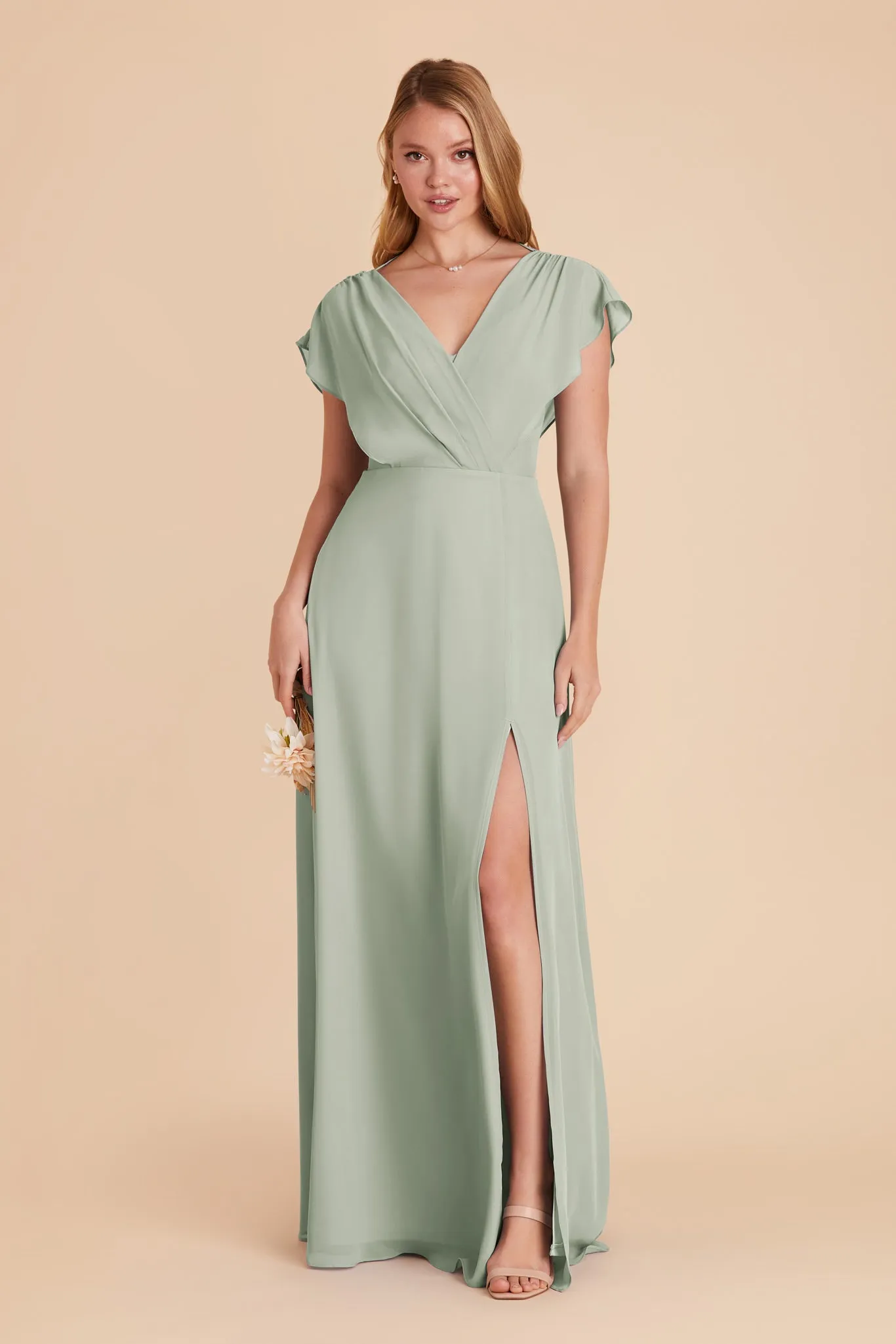 Violet Chiffon Dress - Sage sold by Birdy Grey