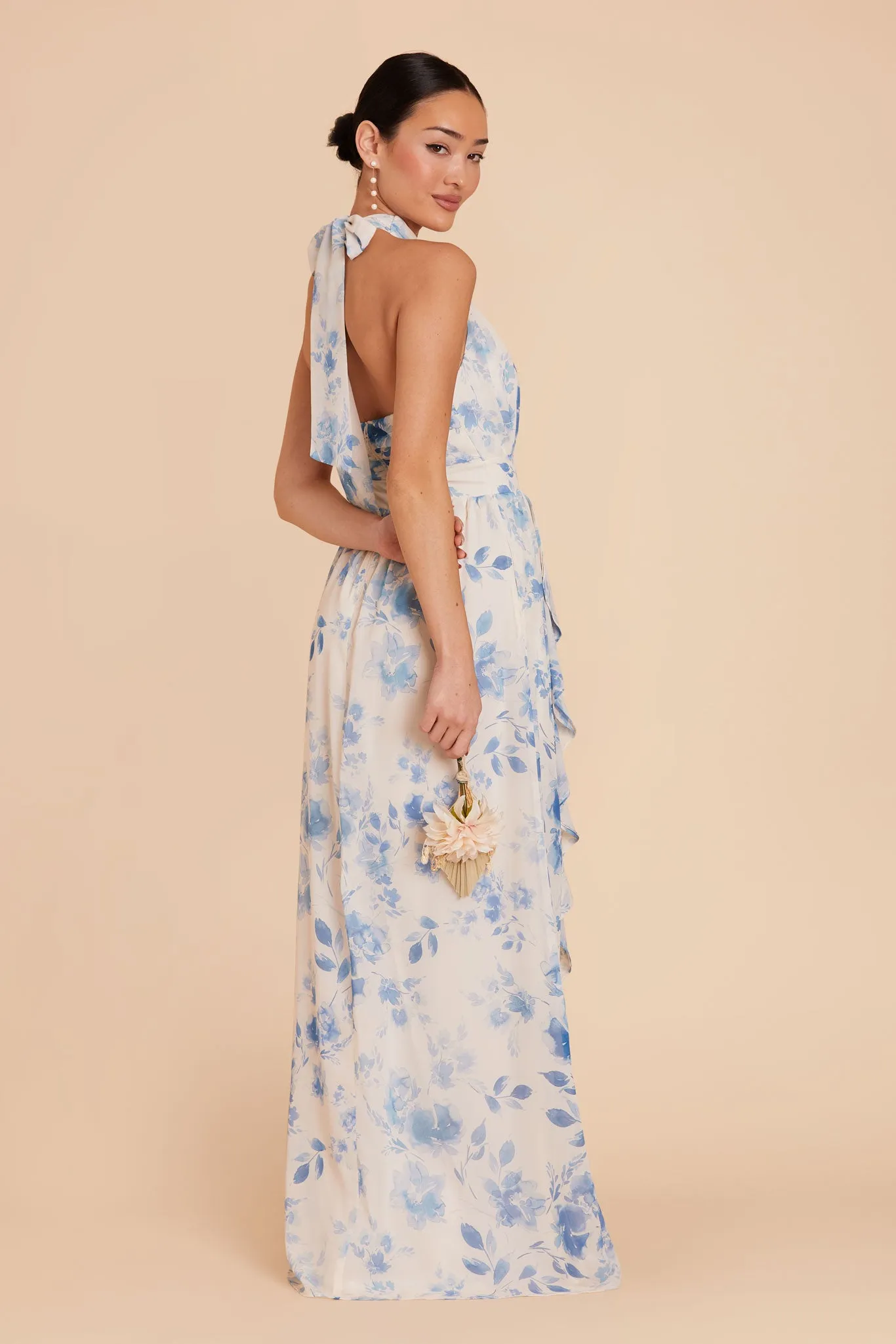 Joyce Chiffon Dress - Blue Rococo Floral sold by Birdy Grey product image thumbnail 2