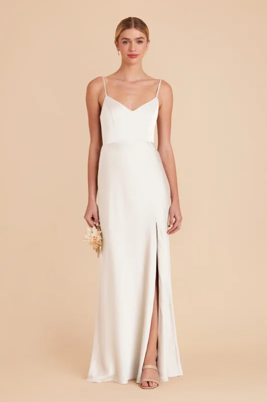 Jay Matte Satin Dress - White sold by Birdy Grey