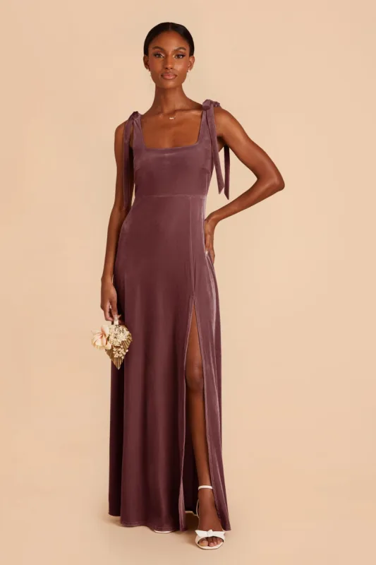 Alex Velvet Dress - Desert Rose sold by Birdy Grey