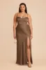 Jessica Matte Satin Dress - Mocha sold by Birdy Grey