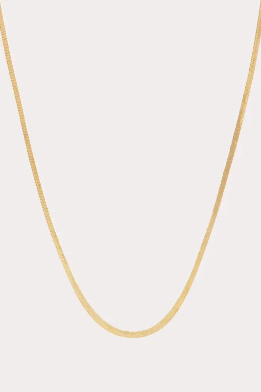 Hoxton Herringbone Necklace - Gold sold by Birdy Grey