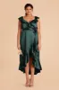 James Shiny Satin Midi Dress - Emerald sold by Birdy Grey