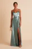Jay Shiny Satin Dress - Sea Glass sold by Birdy Grey