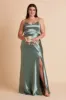 Jay Shiny Satin Dress - Sea Glass sold by Birdy Grey