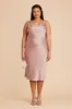 Lisa Matte Satin Midi Dress - English Rose sold by Birdy Grey