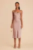Lisa Matte Satin Midi Dress - English Rose sold by Birdy Grey