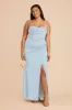 Carrie Matte Satin Dress - Mist Blue sold by Birdy Grey