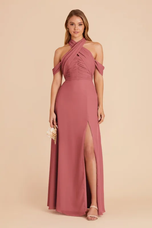 Cara Chiffon Dress - Mulberry sold by Birdy Grey