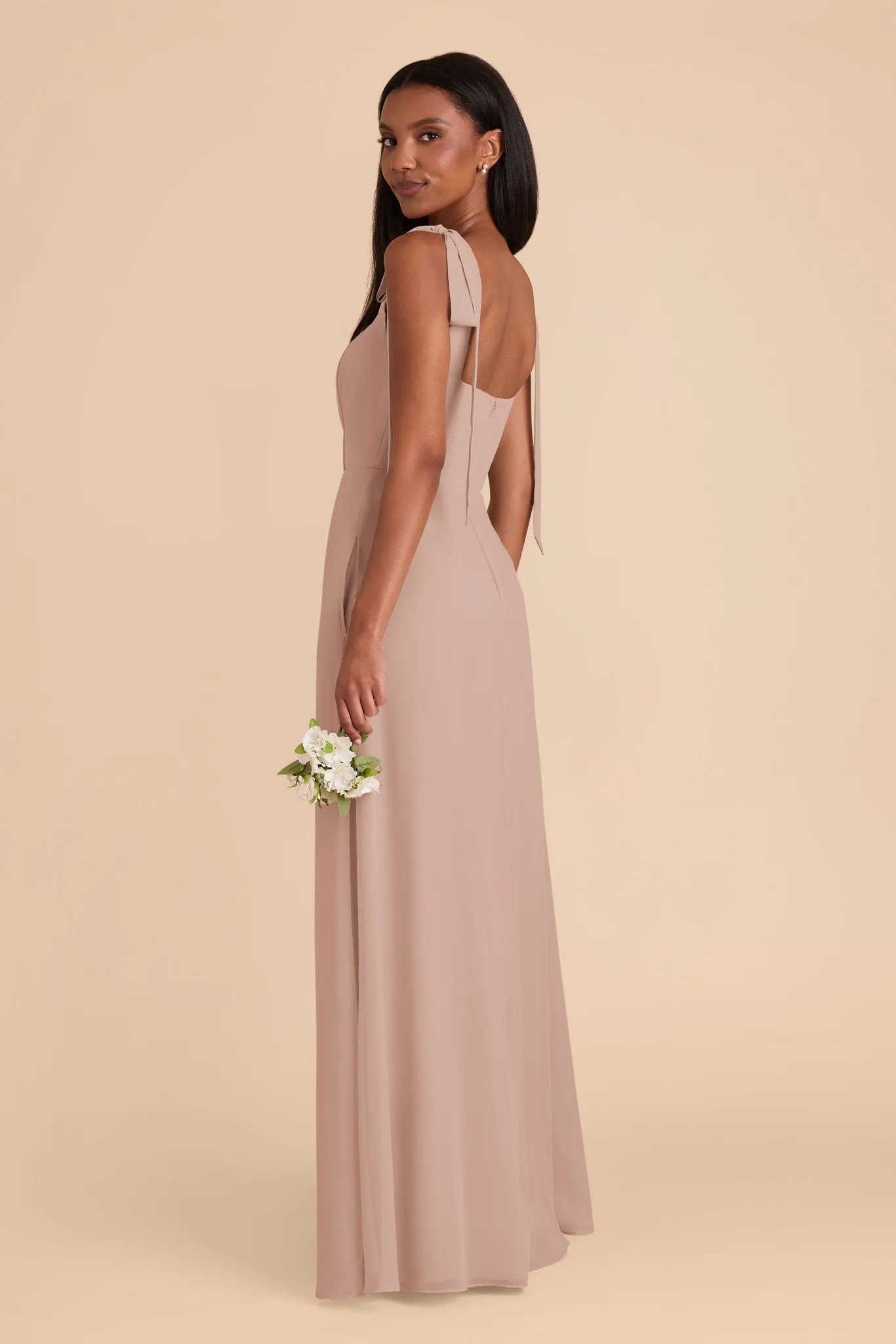 Alex Convertible Dress Chiffon - Taupe sold by Birdy Grey product image thumbnail 5