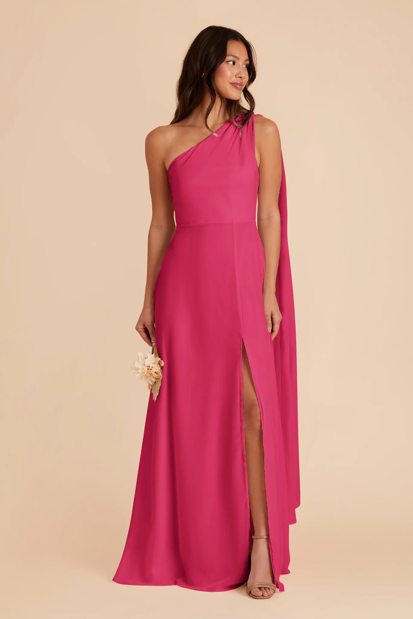 Melissa Chiffon Dress - Fuchsia sold by Birdy Grey product image thumbnail 2