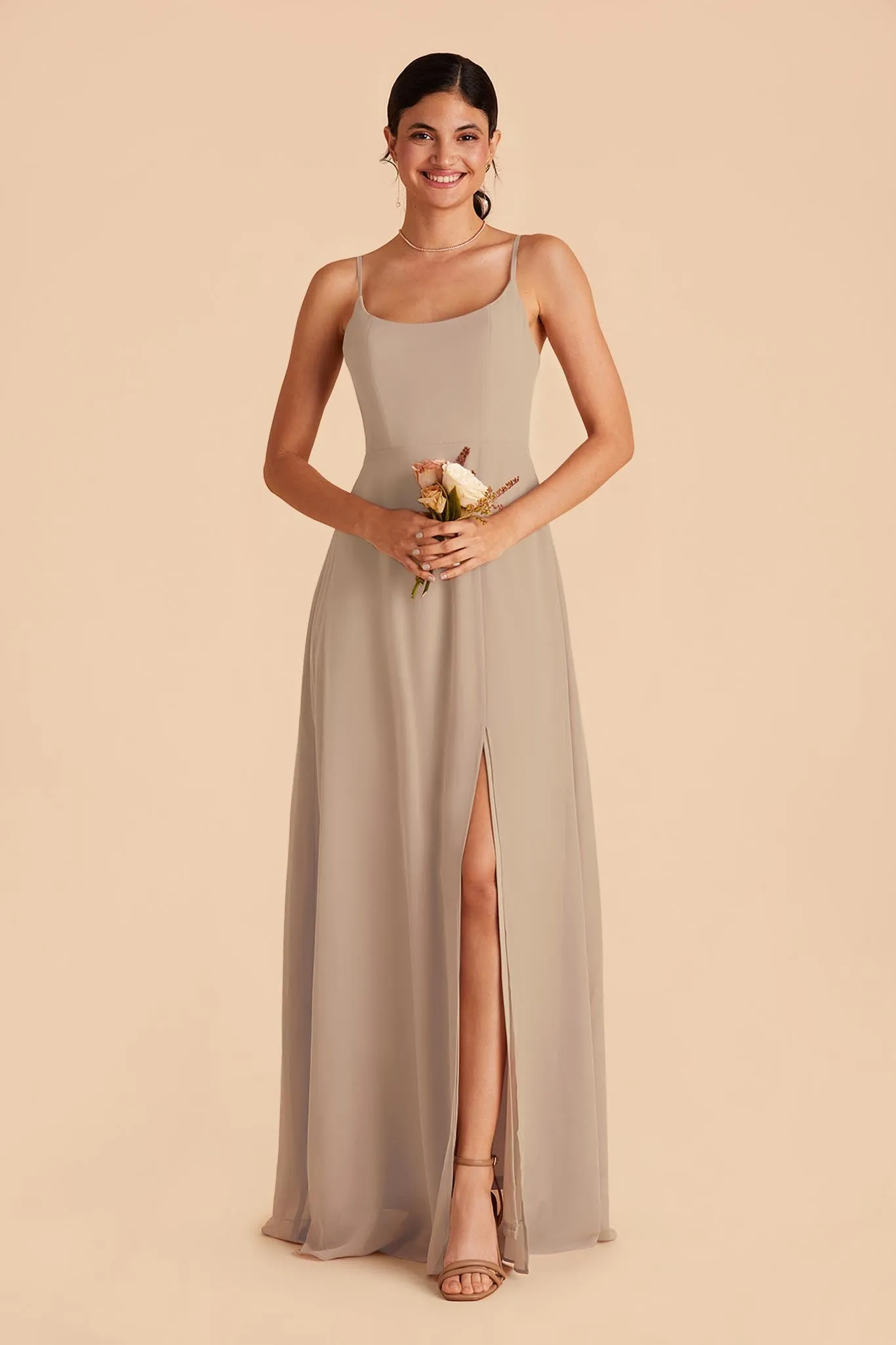 Amy Chiffon Dress - Almond sold by Birdy Grey product image thumbnail 4