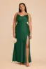 Lisa Long Matte Satin Dress - Forest Green sold by Birdy Grey