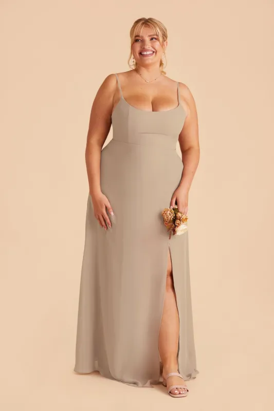 Amy Chiffon Dress - Almond sold by Birdy Grey