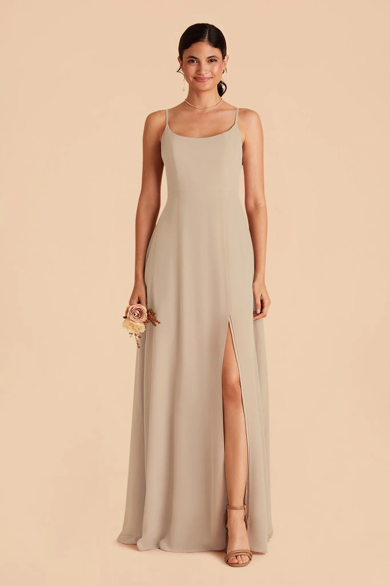 Amy Chiffon Dress - Almond sold by Birdy Grey product image thumbnail 2