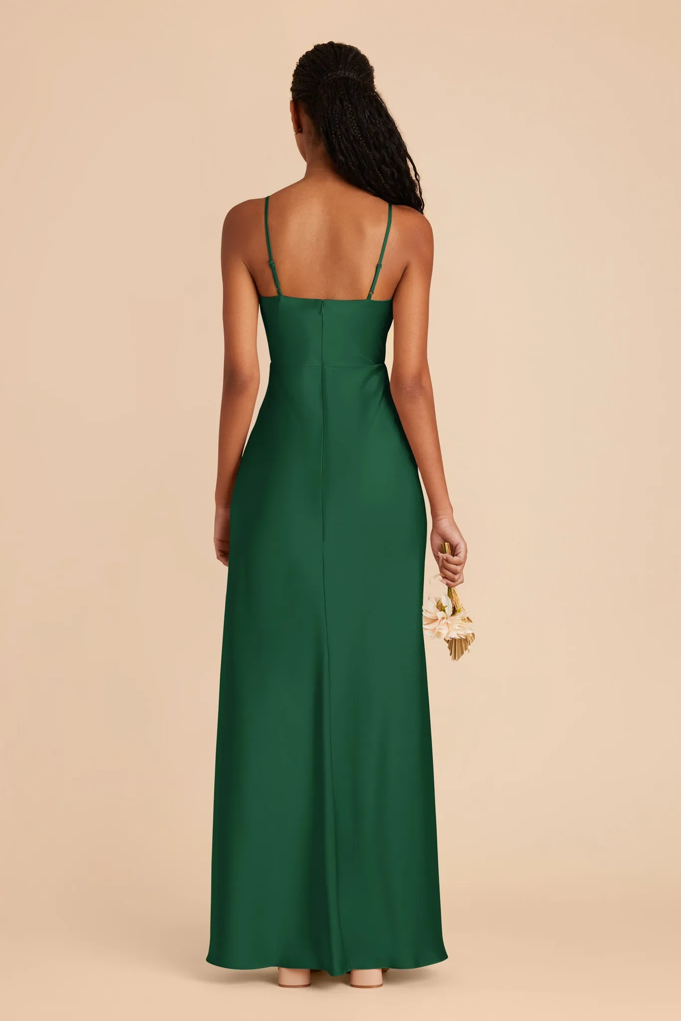 Lisa Long Matte Satin Dress - Forest Green sold by Birdy Grey product image thumbnail 5