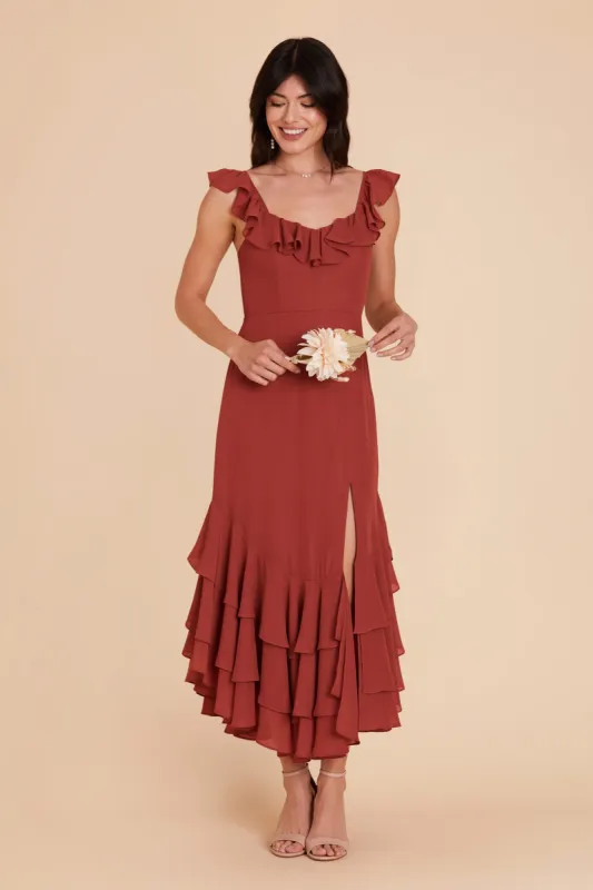 Ginny Chiffon Dress - Spice sold by Birdy Grey