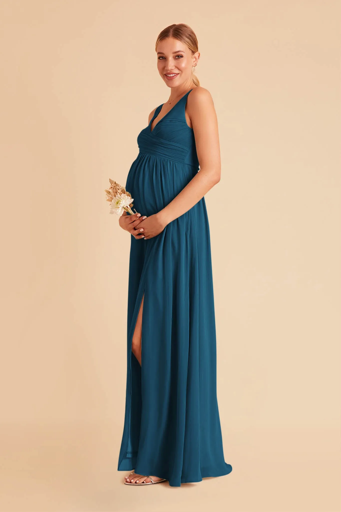 Laurie Empire Dress - Ocean Blue sold by Birdy Grey product image thumbnail 2