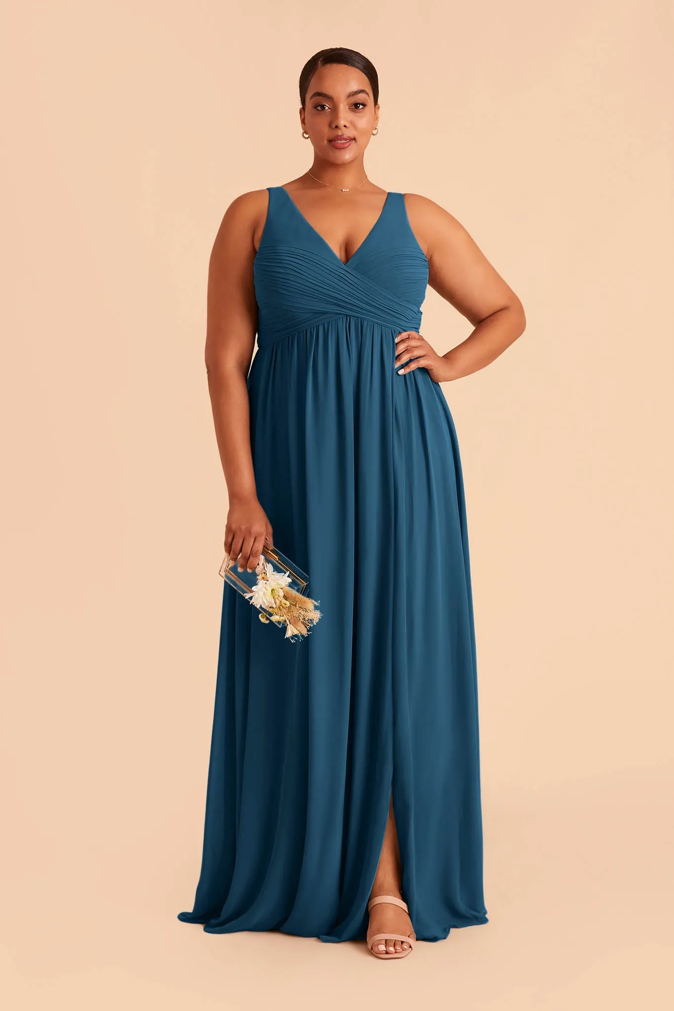 Laurie Empire Dress - Ocean Blue sold by Birdy Grey product image thumbnail 3
