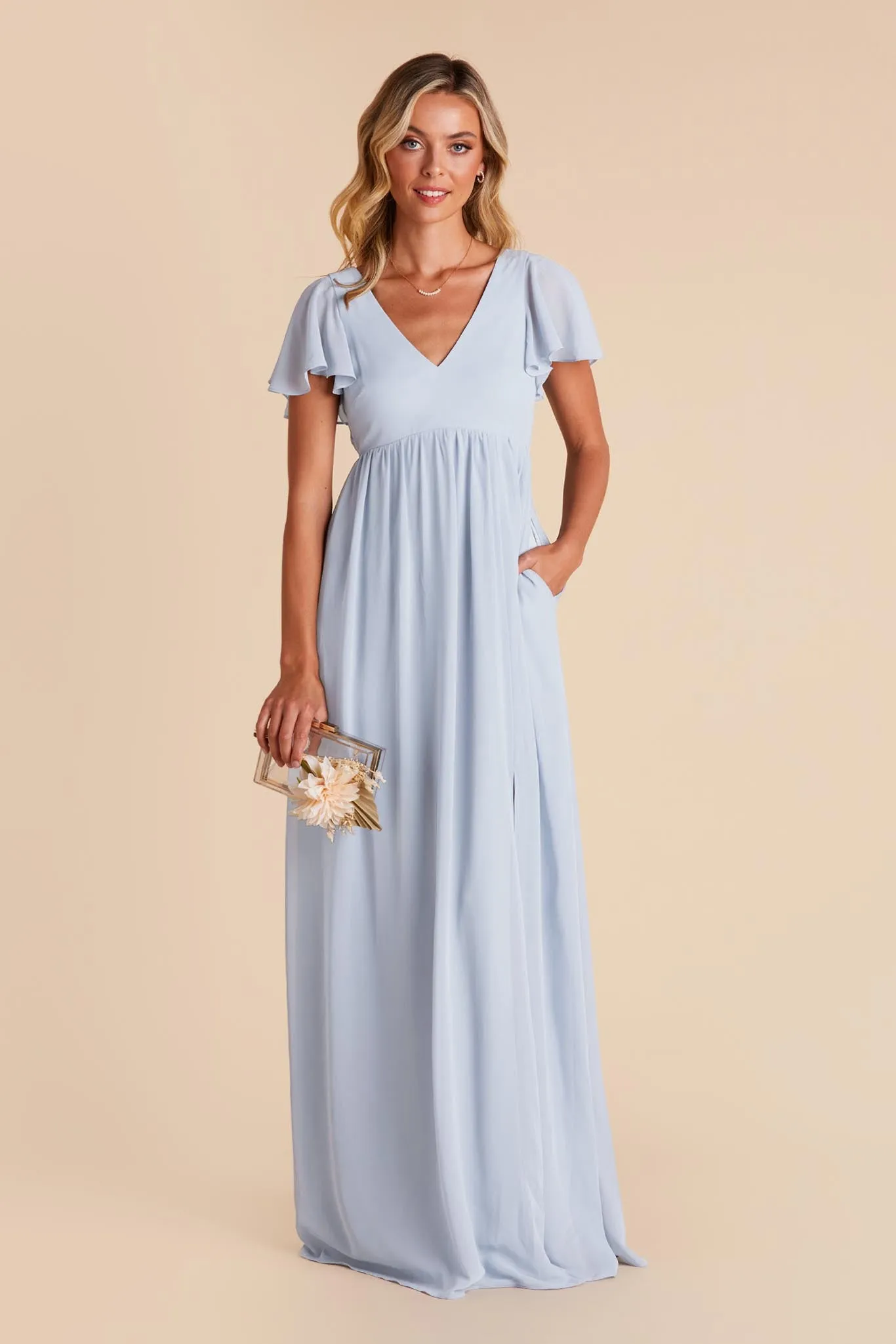 Hannah Empire Dress - Ice Blue sold by Birdy Grey product image thumbnail 4