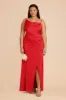Jennifer Matte Satin Dress - Ruby Red sold by Birdy Grey