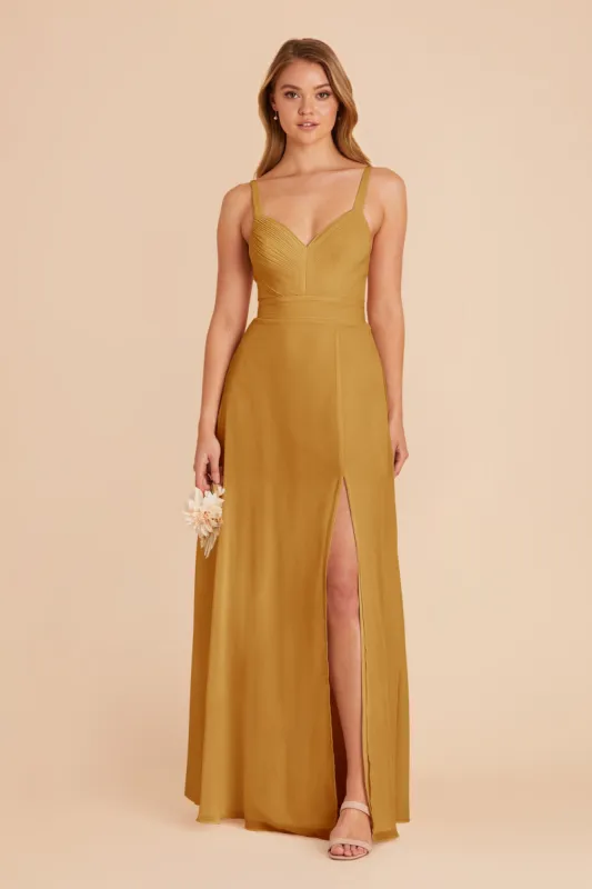 Deborah Chiffon Dress - Marigold sold by Birdy Grey