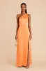 Kira Matte Satin Dress - Apricot sold by Birdy Grey
