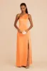 Kira Matte Satin Dress - Apricot sold by Birdy Grey