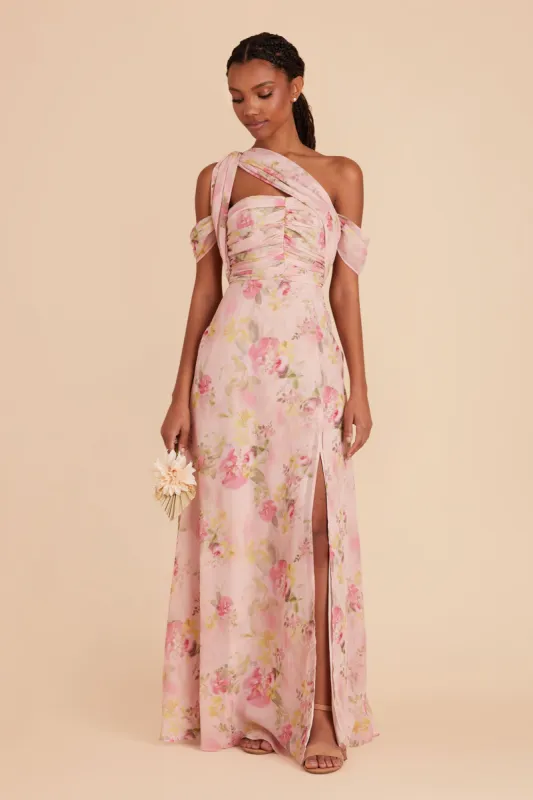 Cara Chiffon Dress - Vintage Pink Floral sold by Birdy Grey