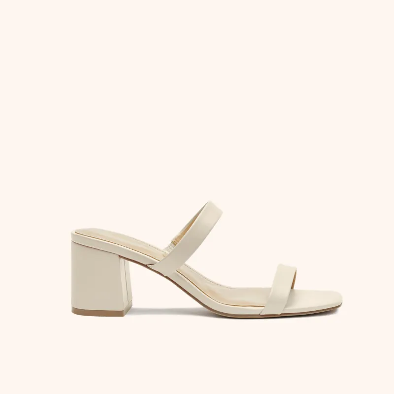 Alby Low Chunky Heel - Almond sold by Birdy Grey