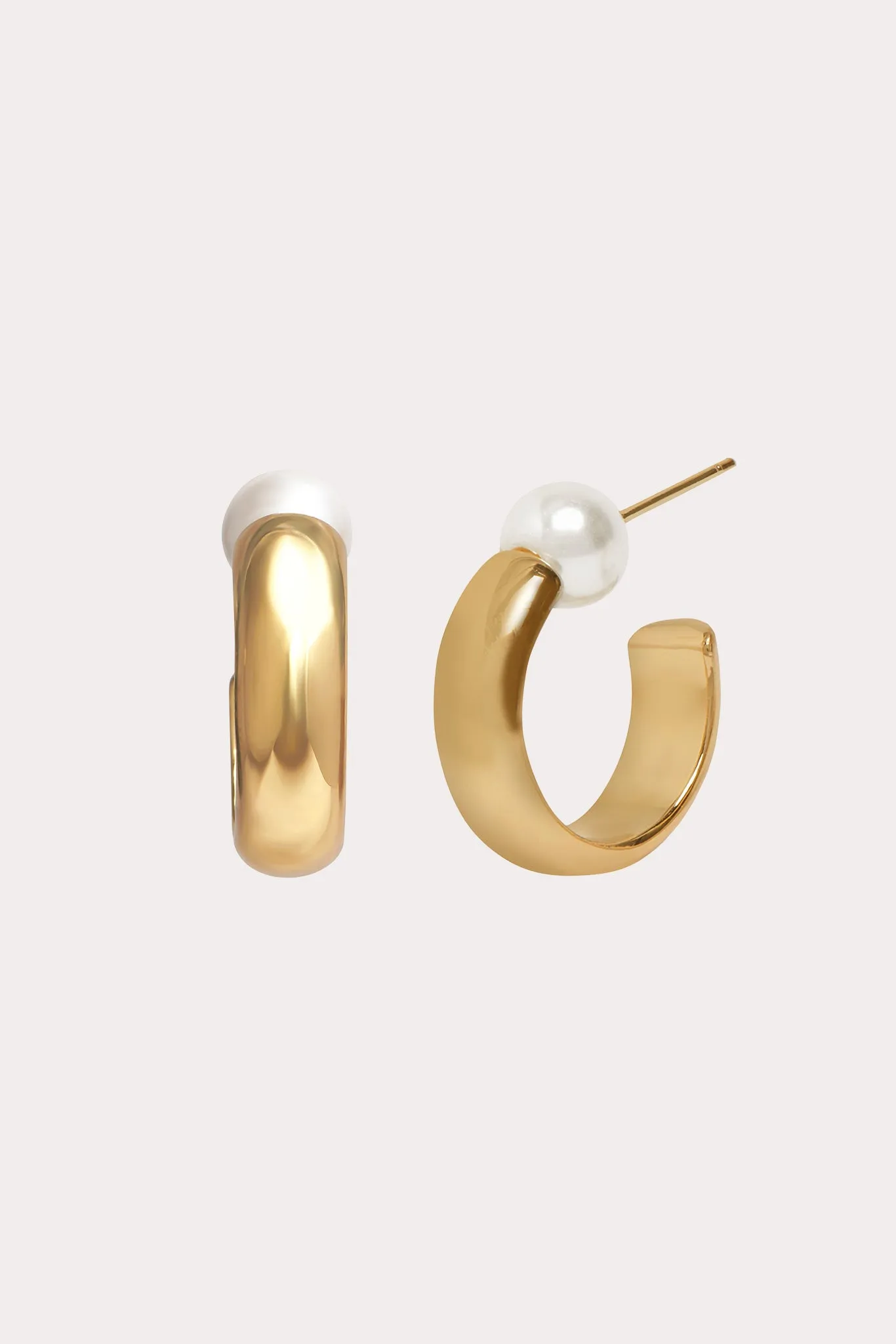 Hamptons Pearl Hoop Earrings - Gold sold by Birdy Grey product image thumbnail 2