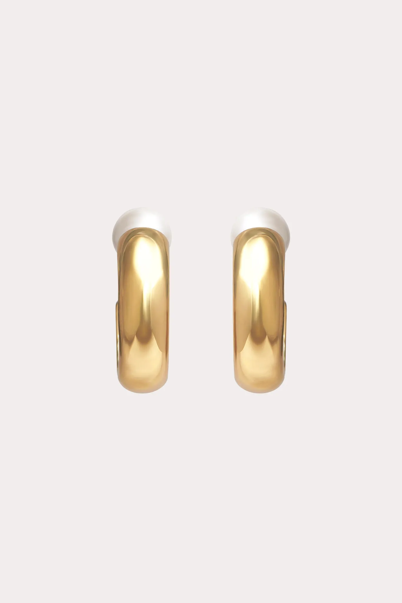 Hamptons Pearl Hoop Earrings - Gold sold by Birdy Grey