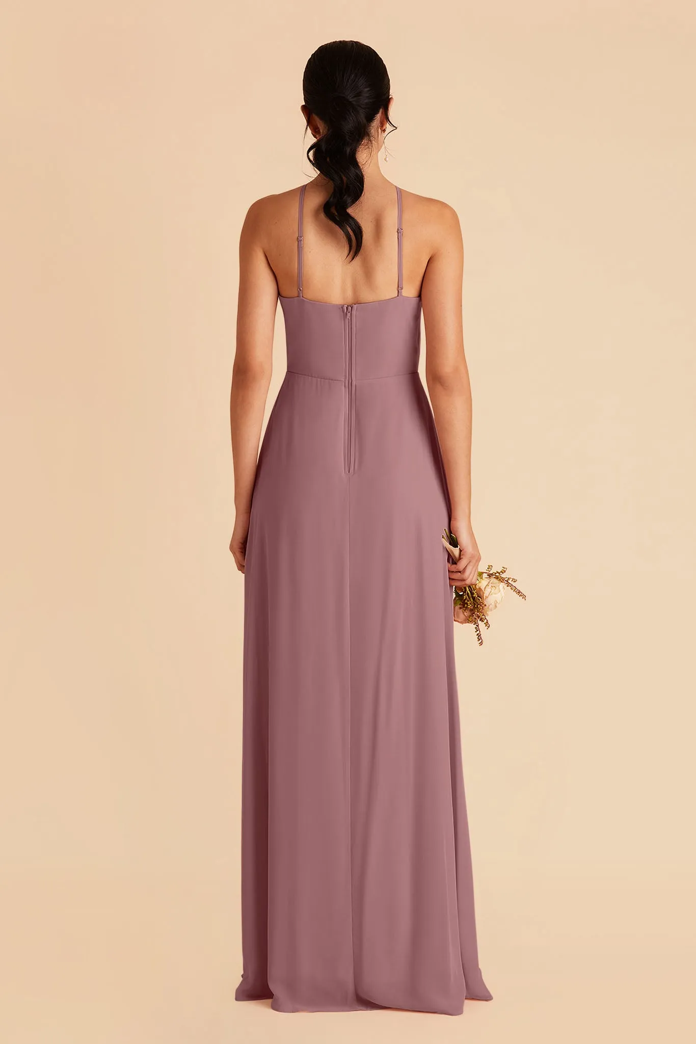 Juliet Chiffon Dress - Dark Mauve sold by Birdy Grey product image thumbnail 3