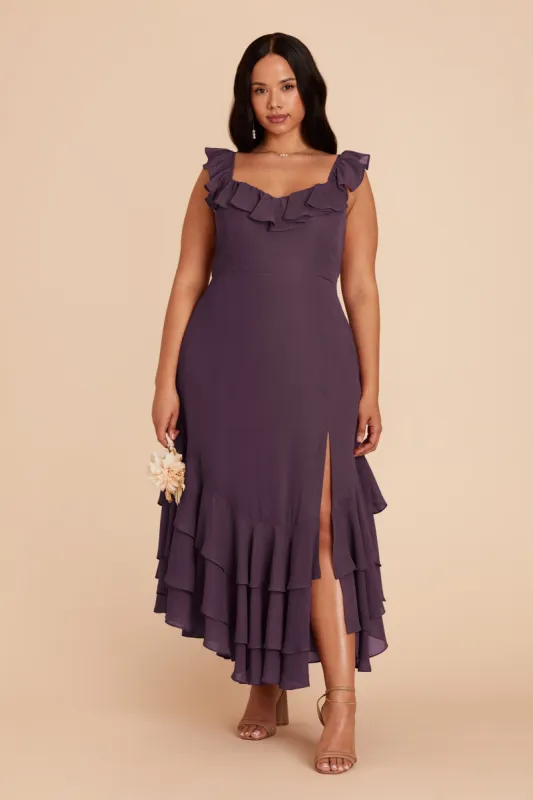 Ginny Chiffon Dress - Plum sold by Birdy Grey