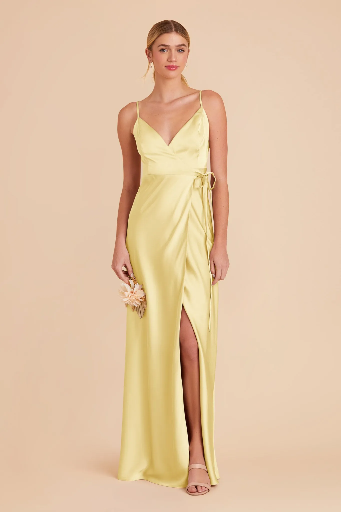 Cindy Matte Satin Dress - Lemon Sorbet sold by Birdy Grey product image thumbnail 3