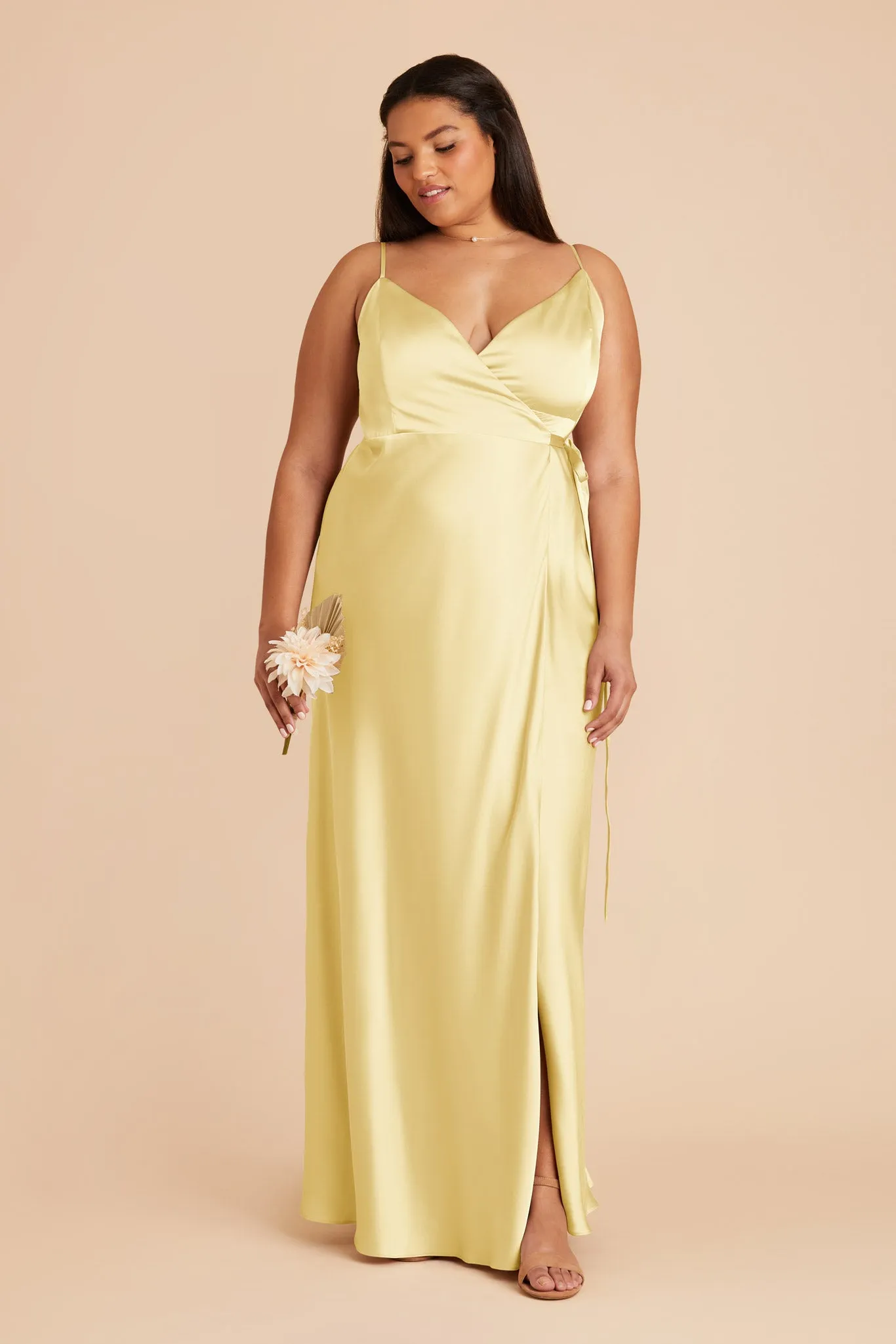 Cindy Matte Satin Dress - Lemon Sorbet sold by Birdy Grey product image thumbnail 5