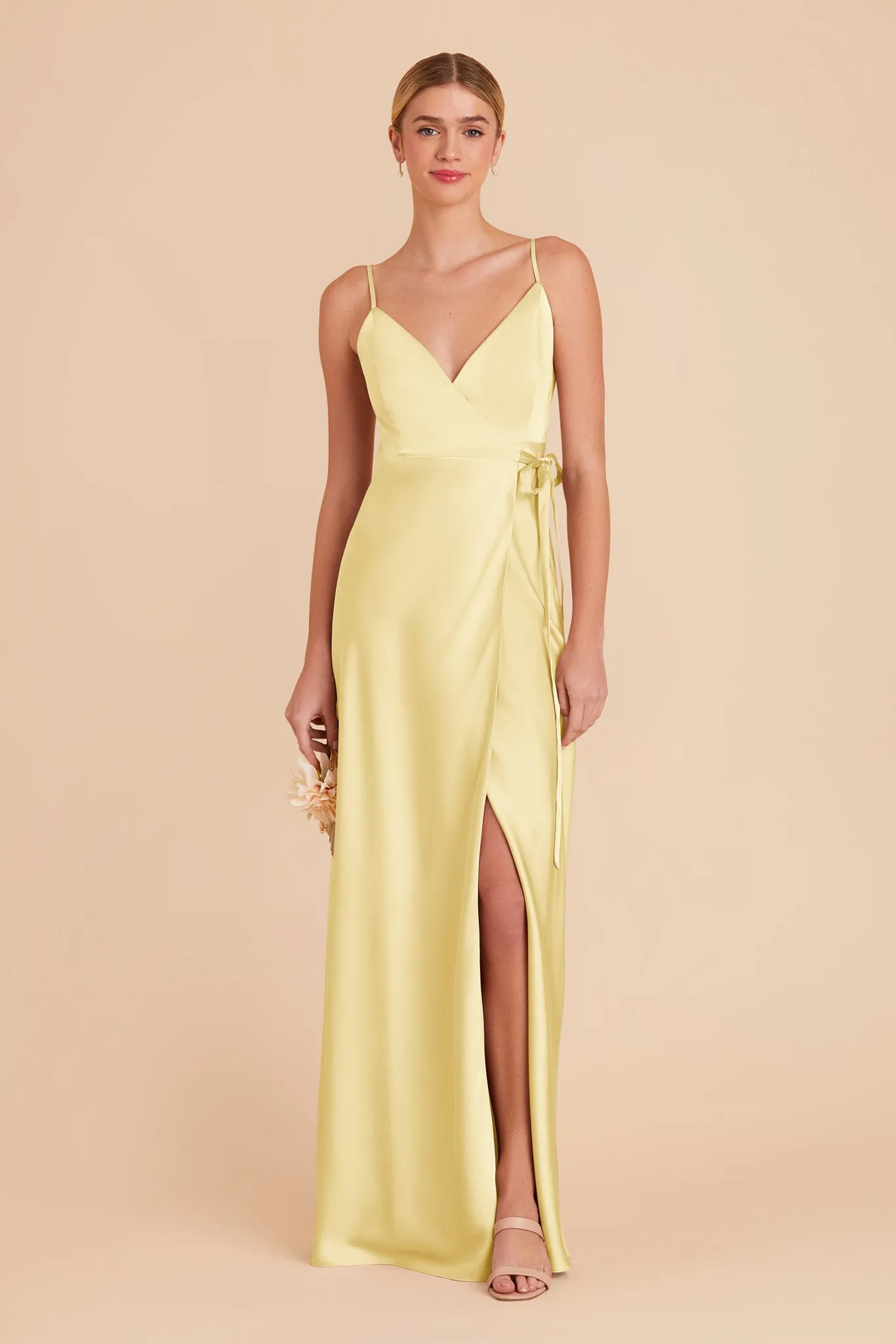 Cindy Matte Satin Dress - Lemon Sorbet sold by Birdy Grey product image thumbnail 2