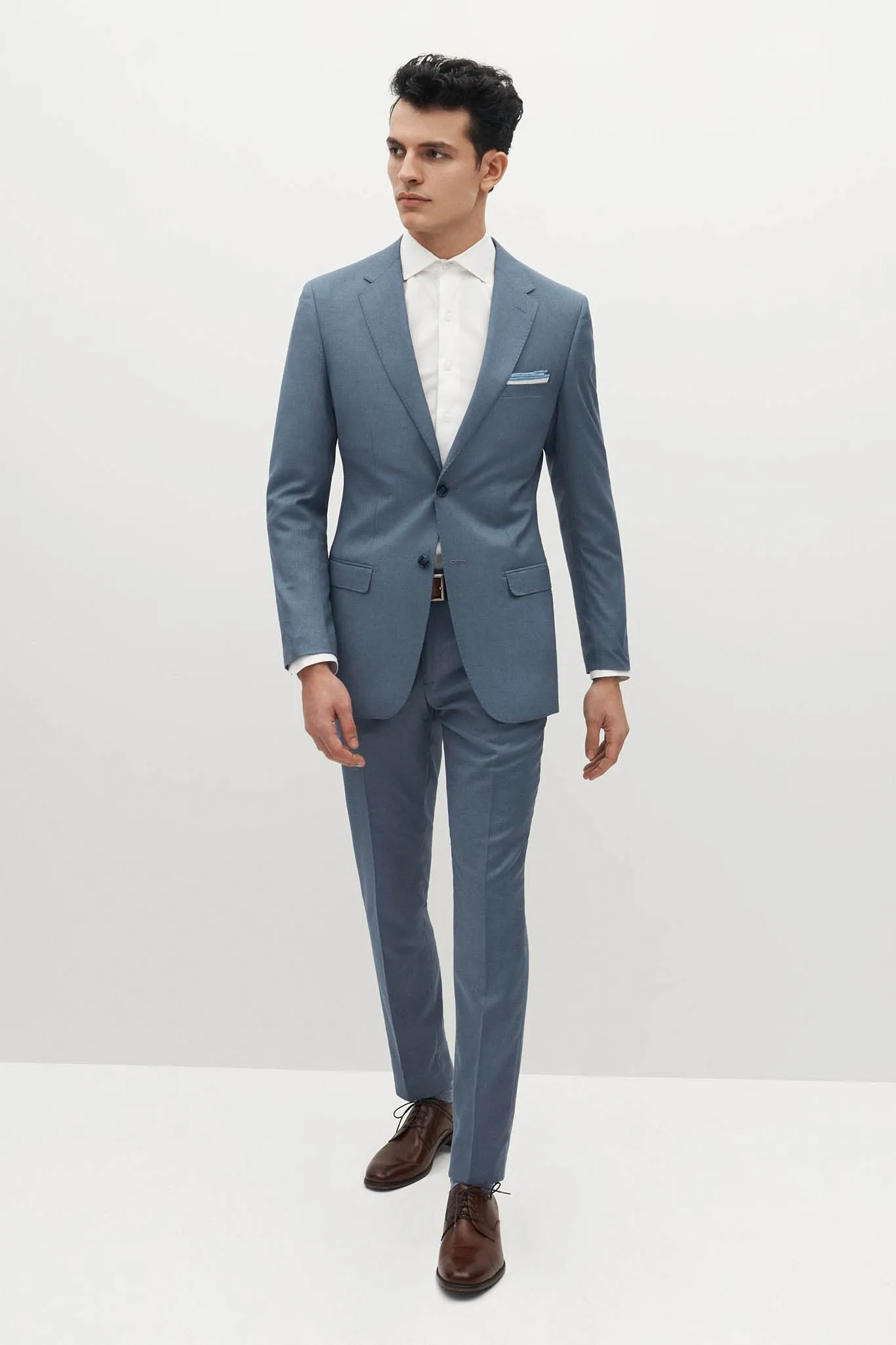 Light Blue Suit Pants by SuitShop sold by Birdy Grey product image thumbnail 2