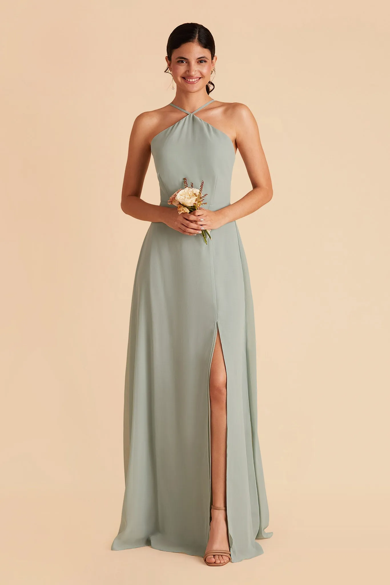Juliet Chiffon Dress - Sage sold by Birdy Grey