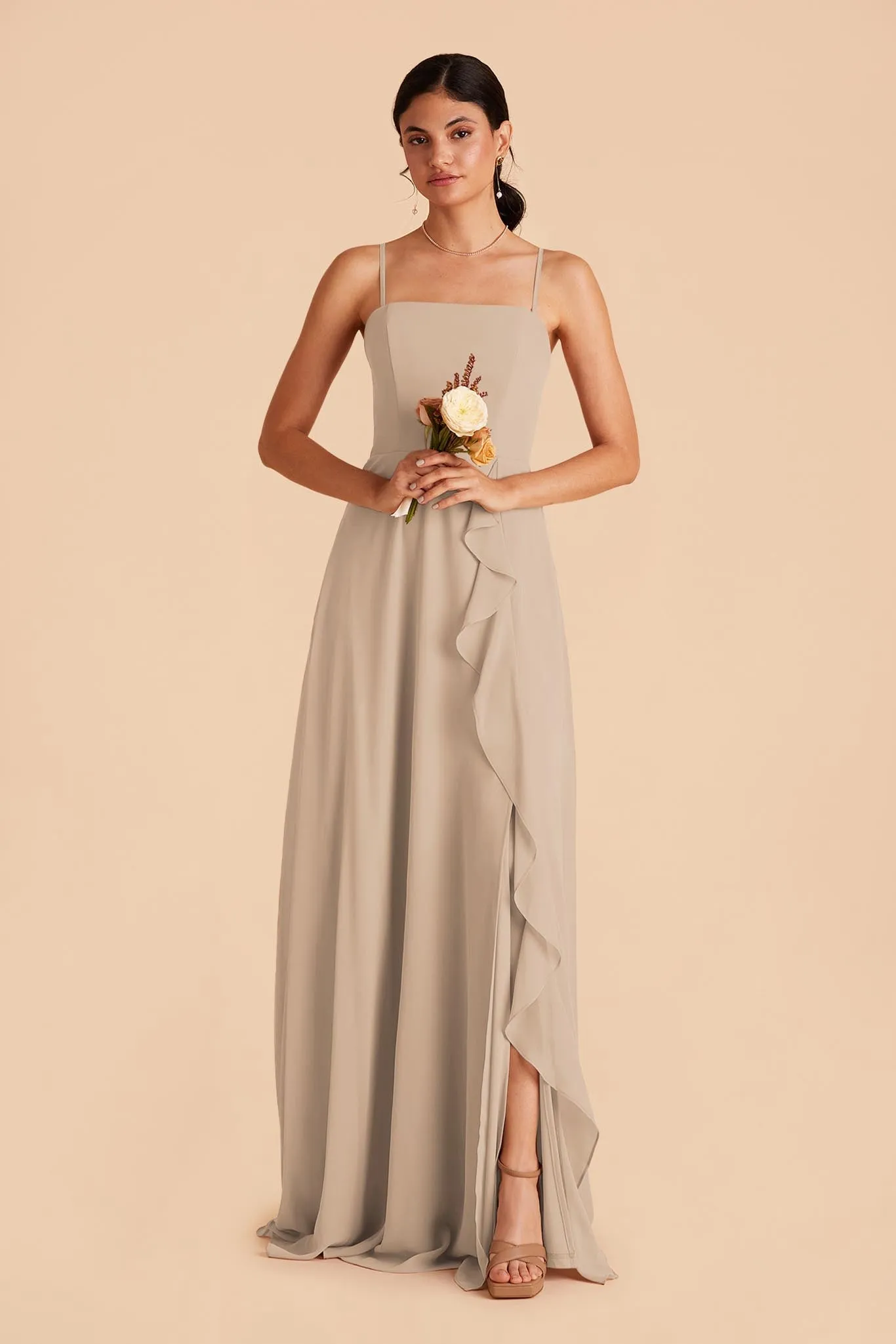 Winnie Convertible Chiffon Dress - Almond sold by Birdy Grey product image thumbnail 4