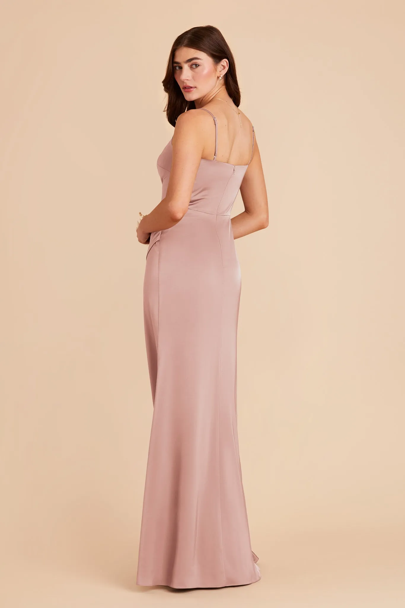 Jennifer Matte Satin Dress - English Rose sold by Birdy Grey product image thumbnail 4